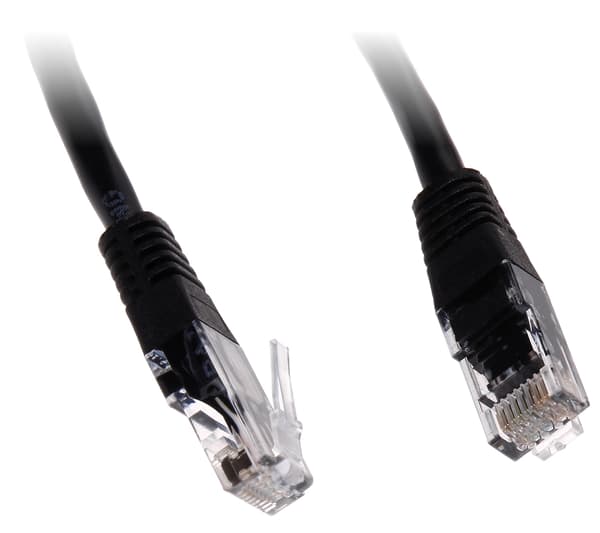 PATCHCAB RJ45/6/0,5-SVART 0,5 m