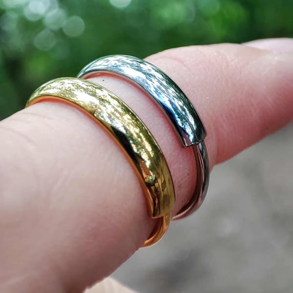 Titanklickring - silver - TK-026 1.2/12
