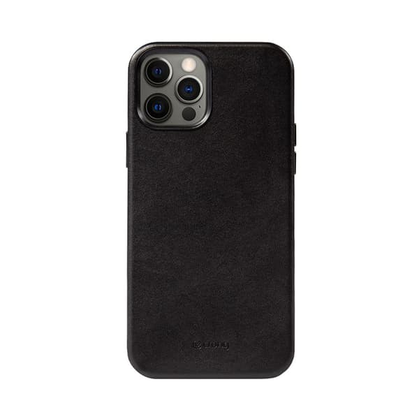 Crong Essential Cover Magnetisk - iPhone 12 Pro Max MagSafe Læderetui (Sort)