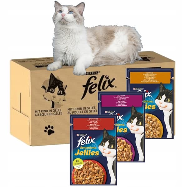 PURINA Felix Sensation våtfoder för katter 120x85 g