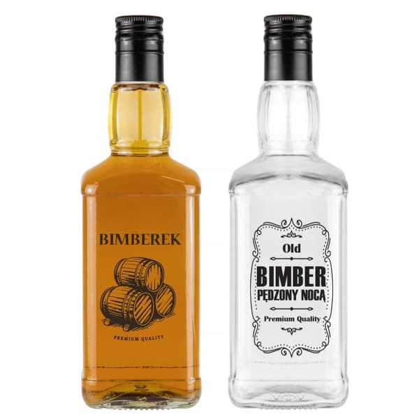 10x DANIELS 500ml flaskor med tryck för BIMBER Likörer Vin Bröllop