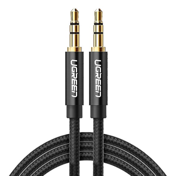 UGREEN AV112 3,5 mm mini-jack-kabel, AUX, 2 m (sort)