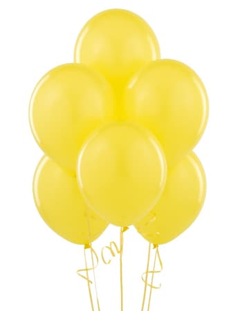 Pastellfärgade ballonger 30 cm, 25 st., gula