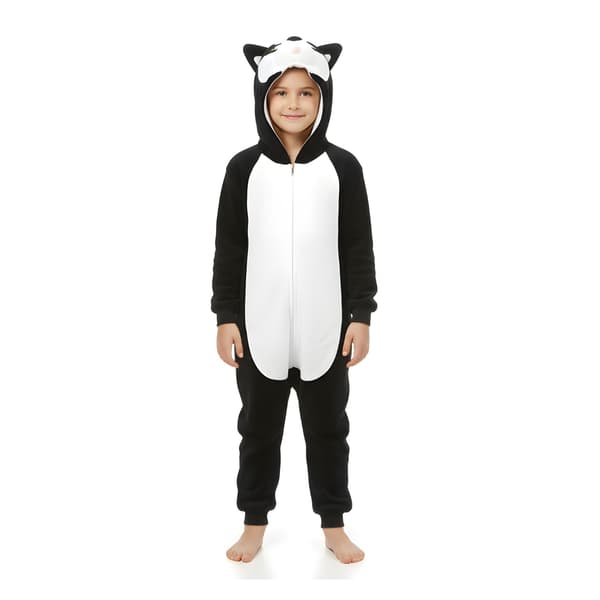 Kigurumi Pyjamas Kostume Sort Husky Børn 135 - 145cm