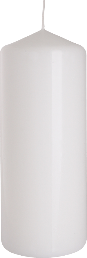 Lyscylinder hvid nadverbryllup bispol 6x15cm