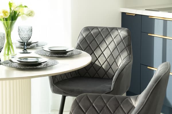 HAVANA VELVET grafit sammetsstol