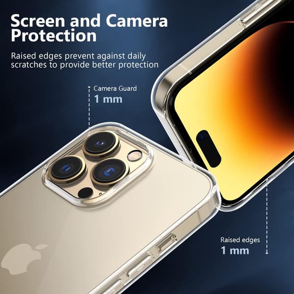ETUI TIL IPHONE 13 PRO MAX KLAR SILIKONE + 3x HÆRDET GLAS