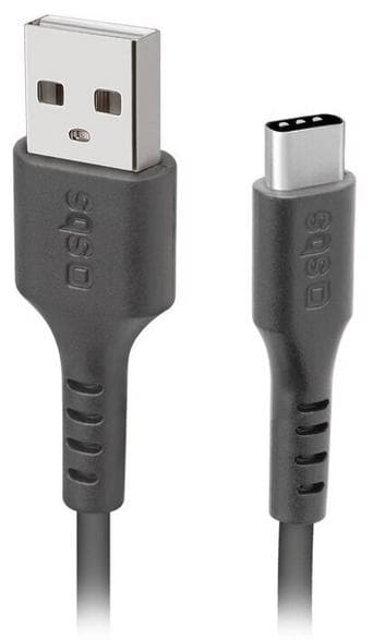 SBS USB-C kabel 3m sort