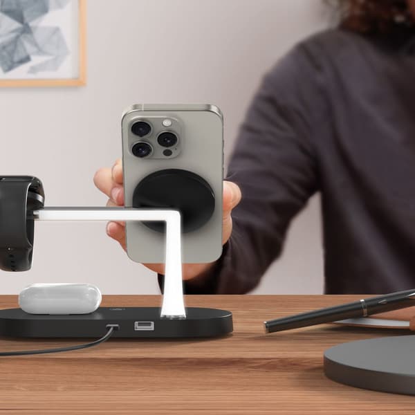 TECH-PROTECT A12 3-i-1 magnetisk Magsafe trådløs oplader sort