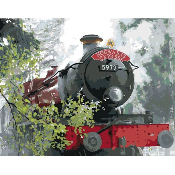 MÅLA MED SIFFROR Bilder att måla - Hogwarts Express 50x40 cm