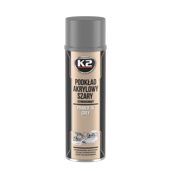 K2 L348 Akrylprimer Grå Snabbtorkande 500 ml