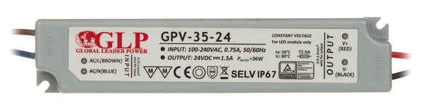 Switching-strømforsyning 24V/1.5A/GPV
