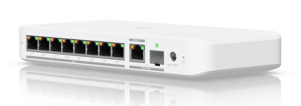 Ubiquiti USW-Flex-2.5G Managed Switch, 8 PoE-portar, Vit