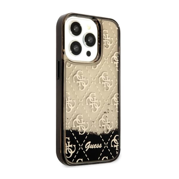 Guess Liquid Glitter Translucent 4G - iPhone 14 Pro cover (sort)
