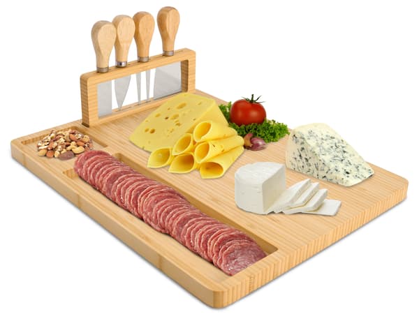 Salers oste- og snackbræt med bestik