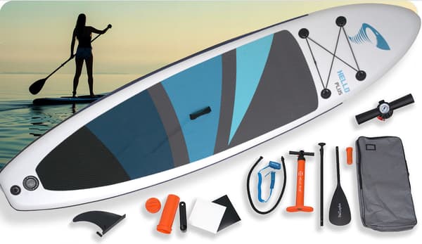 HYDRO STAR SUP BOARD HELLO PLUS TIL SVØMNING, OPPUSTELIG, BLÅ 320 cm