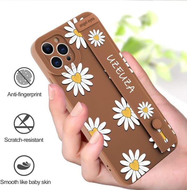 IPHONE 13 PRO 6,1' BAKSKÅL BLOMMOR BRUN