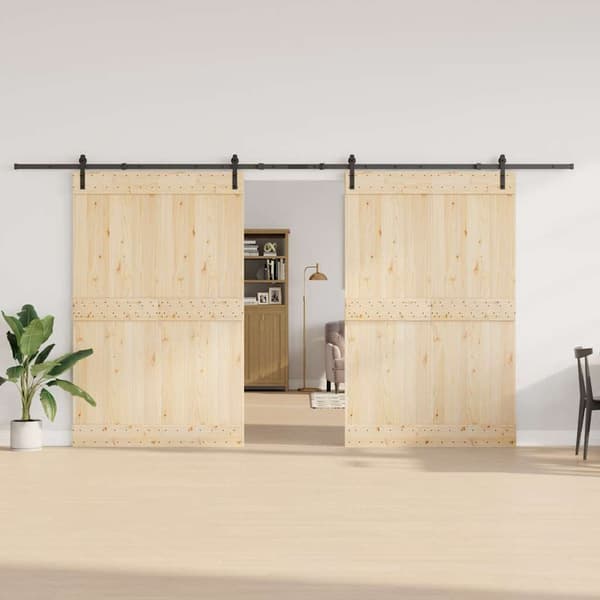 vidaXL skydedørsinstallationssystem 305 cm stål sort