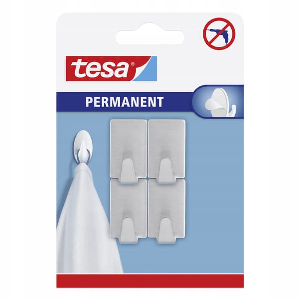 TESA PERMANENT HOOKS RECTANGULAR S METAL