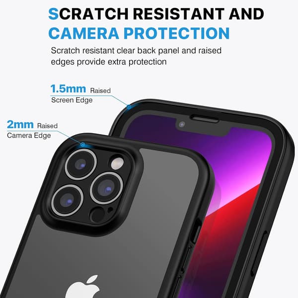 ETUI TIL APPLE IPHONE 13 PRO MAX SORT BAGSIDER OG FORSIDER