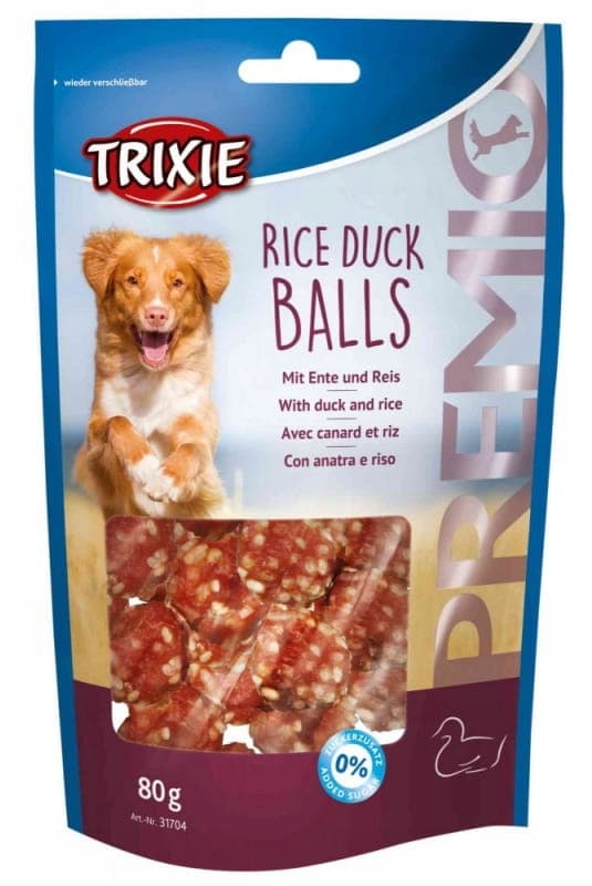 Trixie Hundgodis 80g Anka och Risbollar