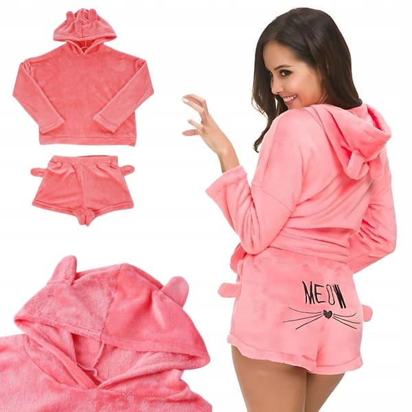 Pyjama kompletti vaaleanpunainen L (40)