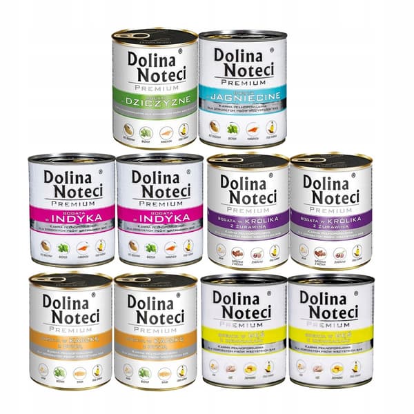 Dolina Noteci Premium vådfoder til hunde MIX af smagsvarianter 10x800g