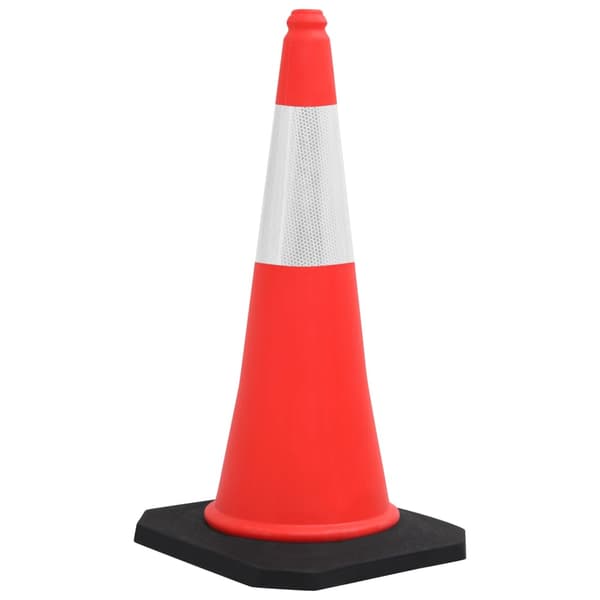 vidaXL Reflekterande trafikkoner, 10 st, tunga baser, 75 cm