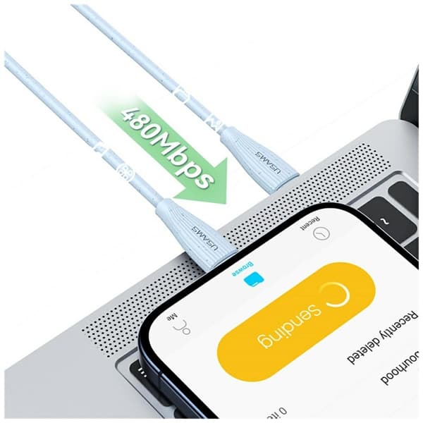USAMS Green Series SJ717 30W USB-C til Lightning-kabel 1m lyserød
