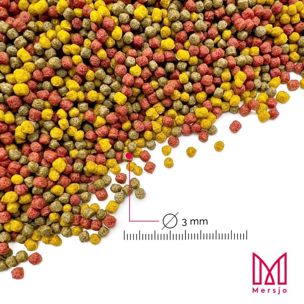 Foder til havefisk, koikarper, Mersjö Dampiller MIX 5kg 3mm