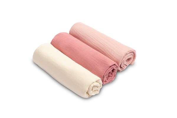MUSLINBLÖJA, ENFÄRGAD, ROSA (Förpackning - 3 st)