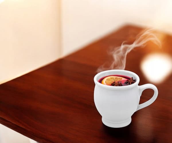 250 ml stengodsmugg för glögg, perfekt som present, vit
