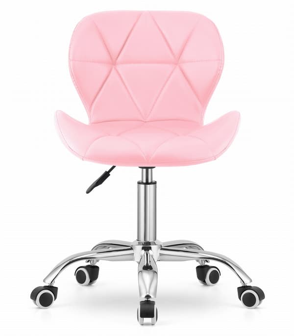 AVOLA snurrstol i eko-läder - rosa