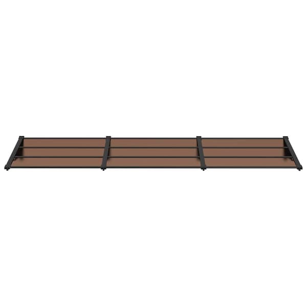 vidaXL dørmarkise sort 297,5x90 cm polycarbonat