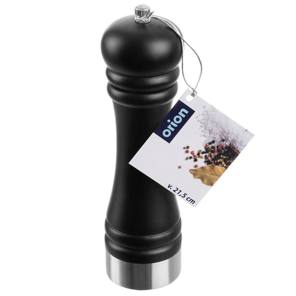 Peppar- och saltkvarn trä svart 21,5 cm