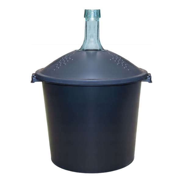 VINPATRON 25L i korg SET Korkrör Borste Gummiskrapa Jäst