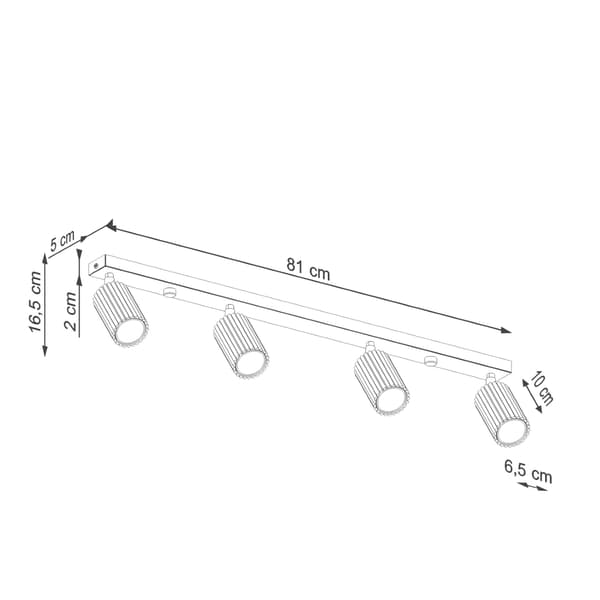 AMBER 4 GU10 HVID ALUMINIUMSPOTLIGHT LUMILO 15.519.46