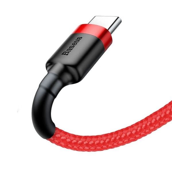 Baseus Cafule 3A USB till USB-C-kabel 0,5 m (röd)