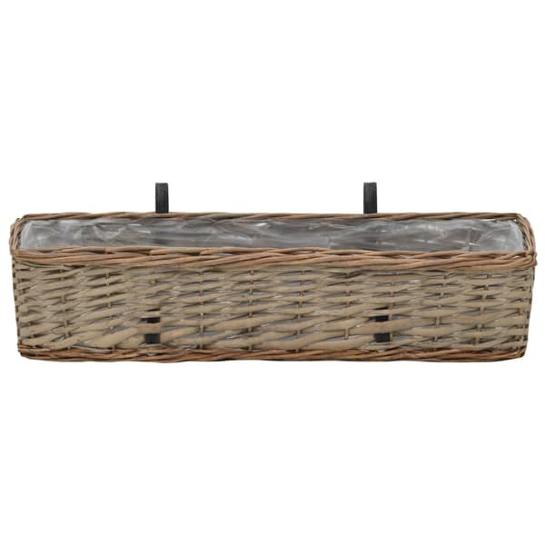 vidaXL Balkongplanter, set om 2, rotting med PE-foder, 60 cm