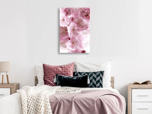 Billede - Blomsterglamour (1-delt) - kronblade i nuancer af rosa