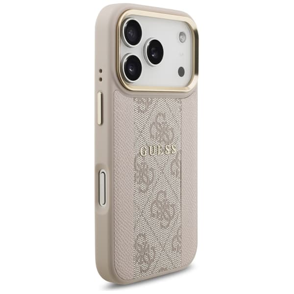 Guess 4G Stripe MagSafe-etui til iPhone 17 Pro i lyserødt