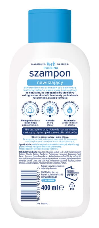 BAMBINO Perhe Kosteutuva shampoo 400 ml