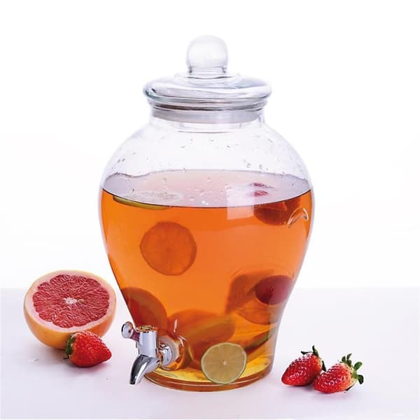 lasinen juomapurkki hanalla 6,5 l