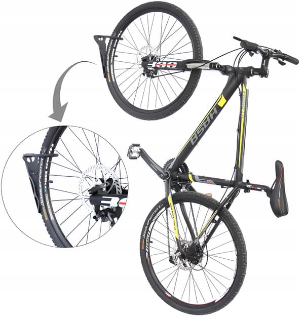 CYKELHÅLLARE VÄGGMONTERAD CYKELKROK 2-PACK STABILT