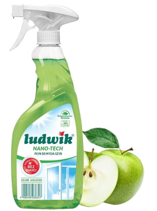 Ludiwk glas- og fliserens 600 ml grøn æble