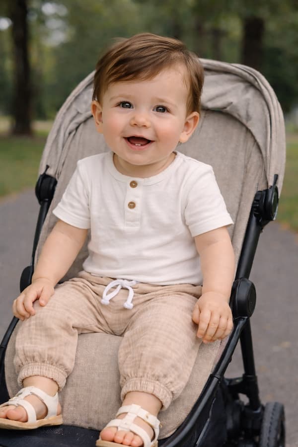 MUSLIN babyshorts 68 sommerbukser til BABYS BEIGE