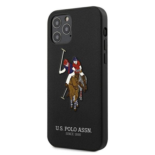 US Polo USHCP12MPUGFLBK iPhone 12/12 Pro6.1 sort/sort Polo Broderi Kollektion