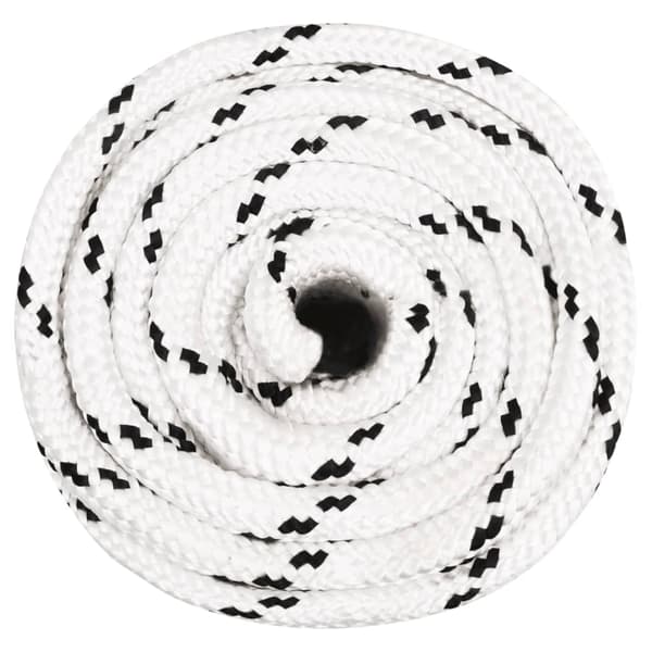 vidaXL arbejdsreb, hvid, 16 mm, 100 m, polyester
