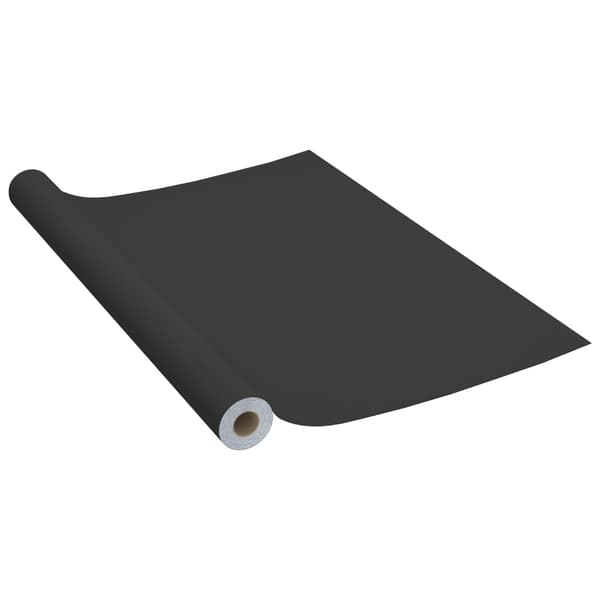 vidaXL selvklæbende møbelfiner, sort, 500x90 cm, PVC
