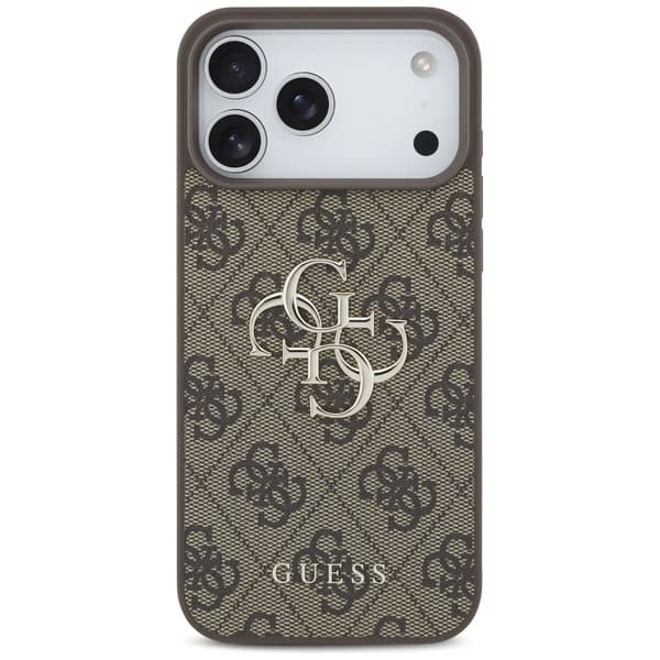 Guess 4G stort logo-cover til iPhone 17 Pro Max - brun